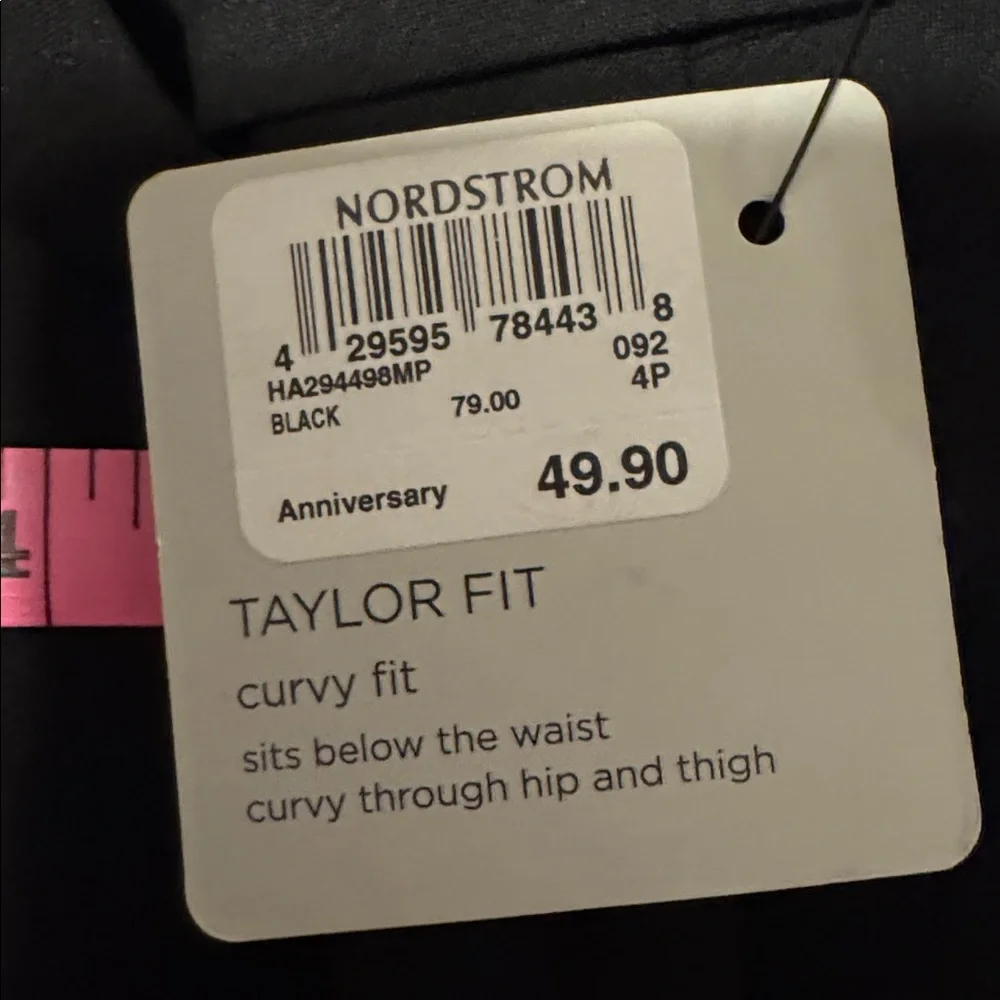 NWT Halogen Black TAYLOR Fit Curvy Fit Women's Dress Pants - Picture 4 of 7